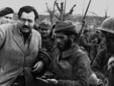 Ernest Hemingway with fighters of Spanish civil war
